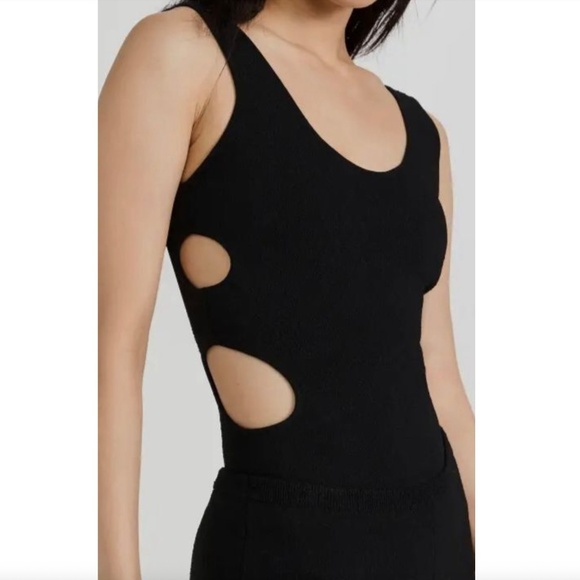 Proenza Schouler Black Knit Bodysuit With Cut Out Sides New With Tags M - Picture 11 of 13